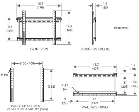 vesa wall mount 400x300